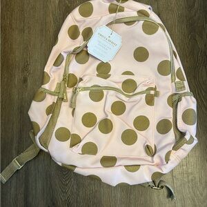 Pottery Barn Kids x Emily Meritt Pink and Gold Polka Dot Backpack